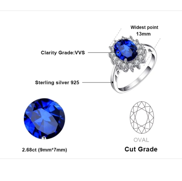 2.68 Carat Sapphire ring - Picture 4 of 8